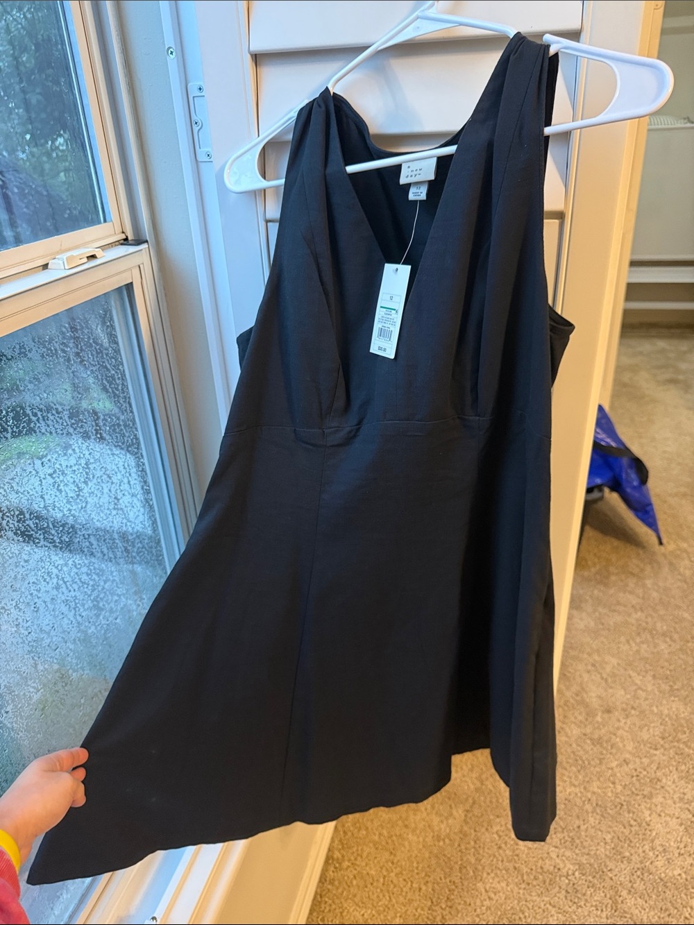 a new day Black Mini Dress V-Neck Sleeveless